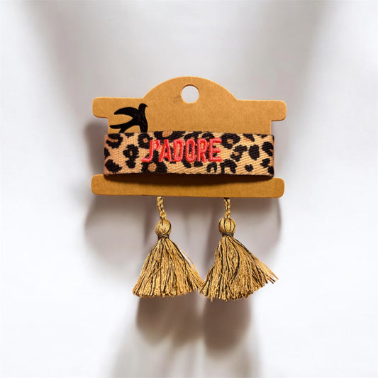 Bracelet "J'adore" léopard